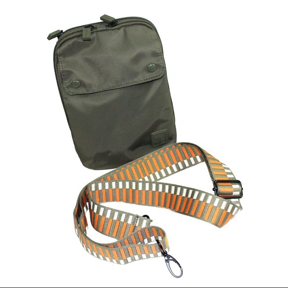 IHKWIP XL Everyday Essential Military Olive Nylon Styling Cross Body Mini Bag - Picture 2 of 7